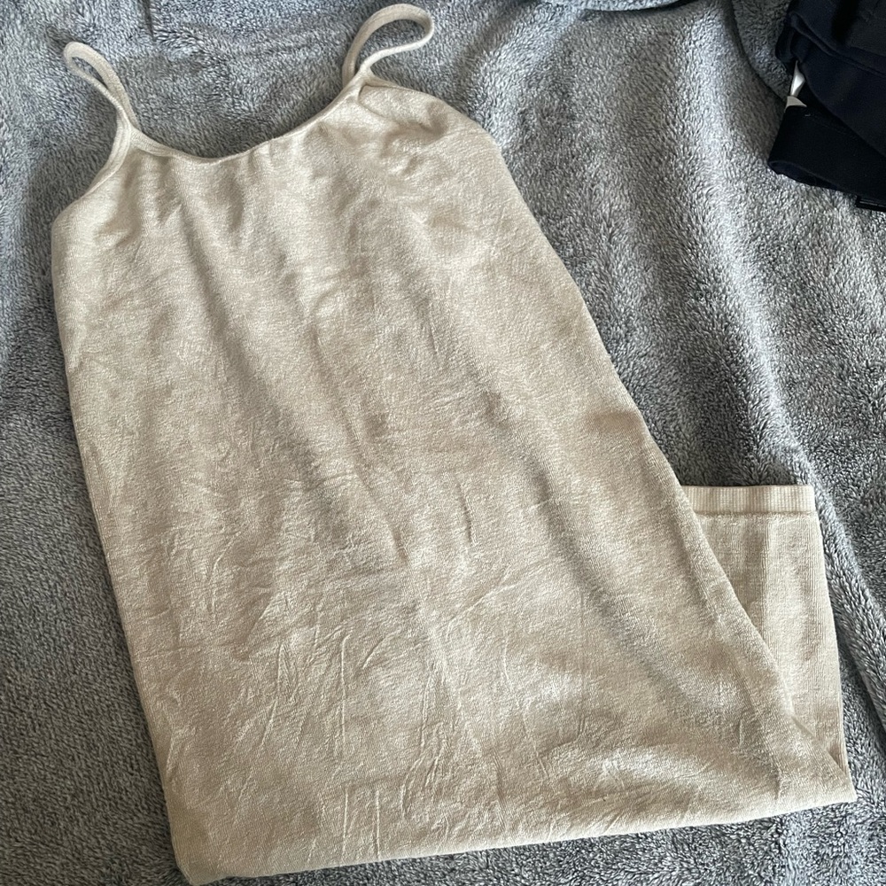Terry cloth mini dress coverup